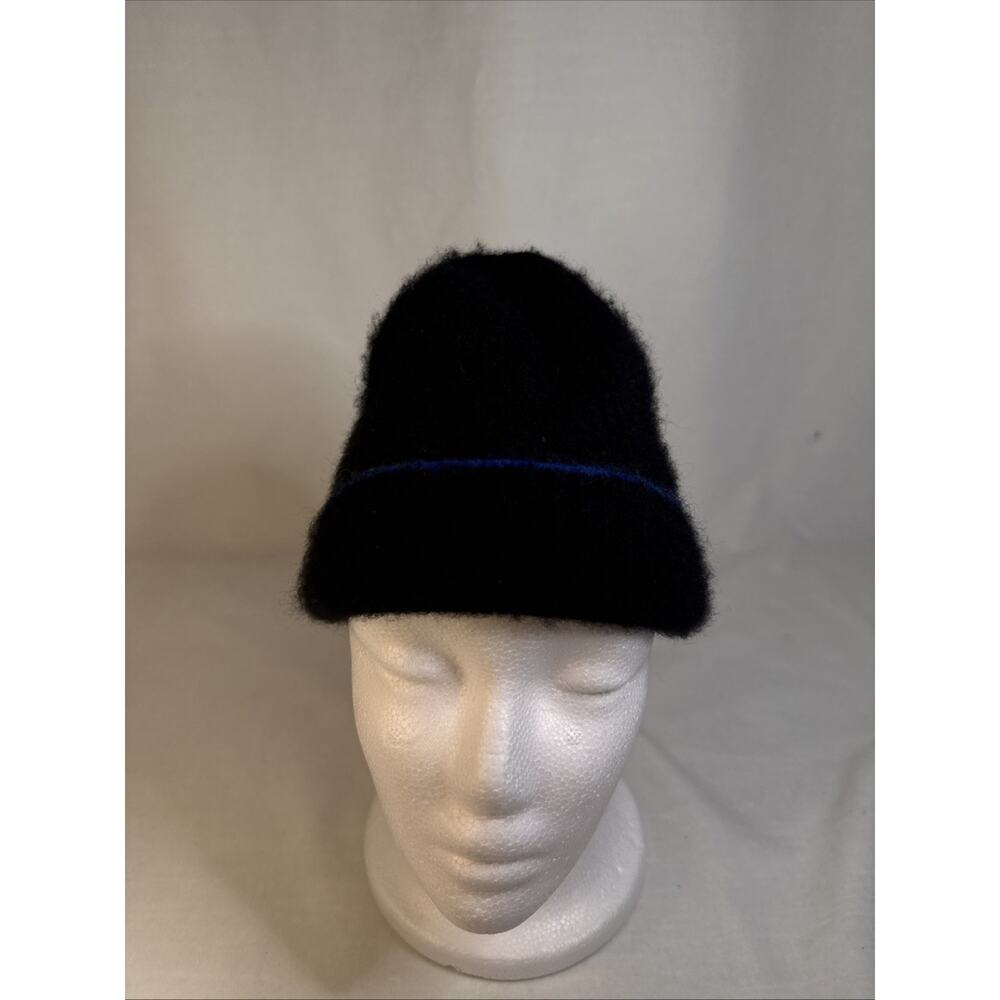 Saks 5th Vintage 100% Cashmere Black Beanie Soft Hat Small.